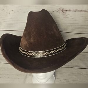 Vintage Bailey U-Rollit Cowboy Western Felt Hat With Accent Band